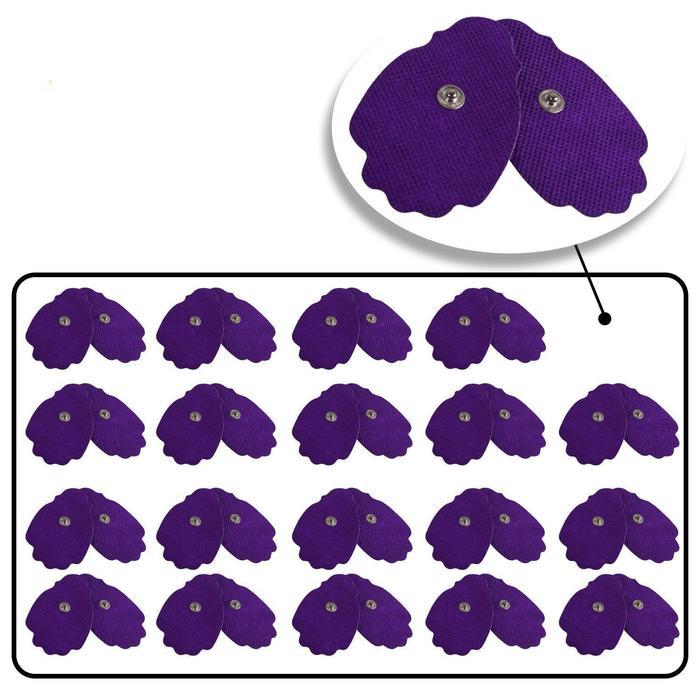 10 Pairs Large Snap On Reusable Self-Adhesive Replacement Tens Unit Electrode Pads