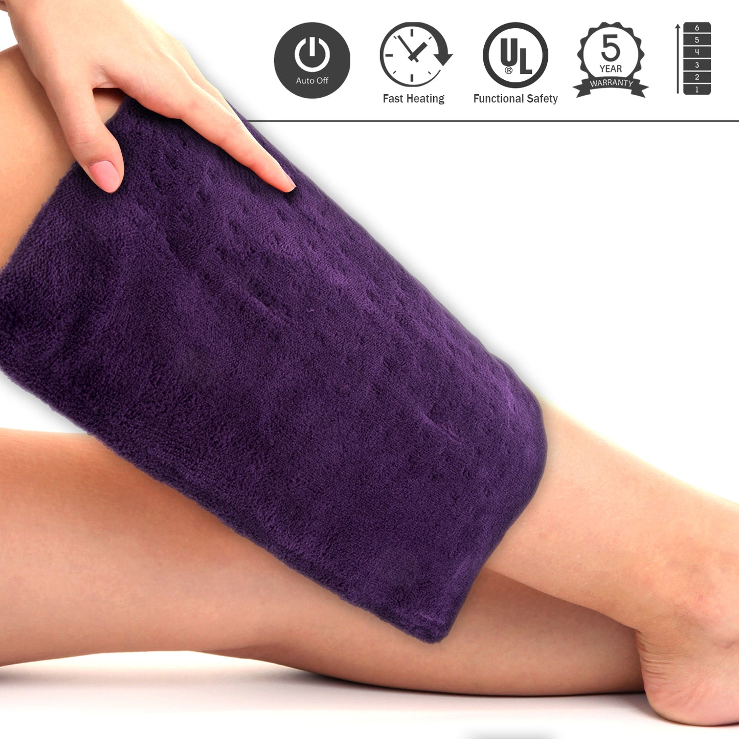 Electric Heating Pad For Muscle Cramp Back Pain Fast Relief Washable Large Size