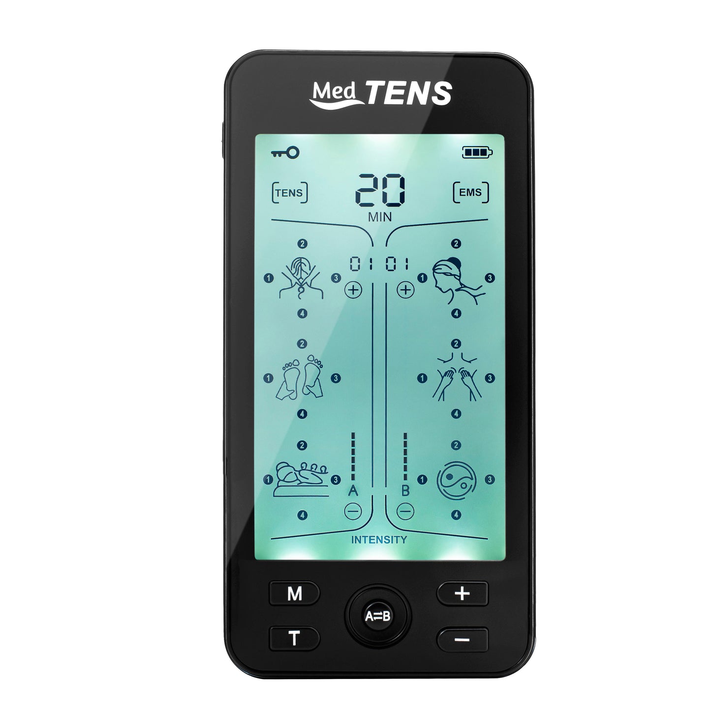 Medians Ultra Tens Unit Muscle Stimulator 24 Pre Programmed Massage Modes with King Size Heating Pads With 6 Heating Settings