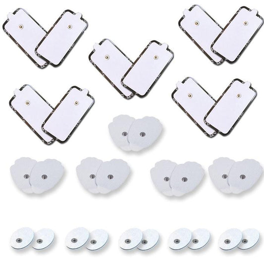 MedTENS Tens Unit Pads All Sizes 5 Pairs of each sizes Pads for MedTENS Ultra,Activ and Touch