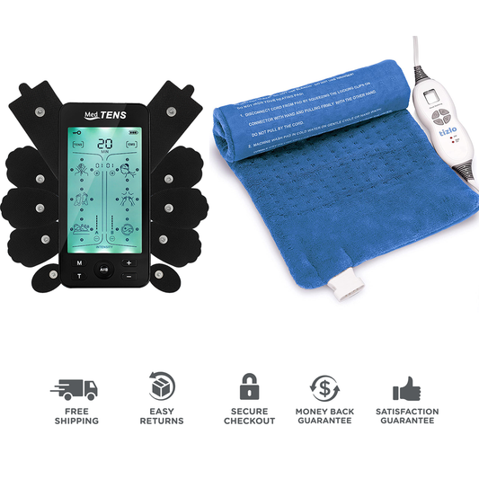 Medians Ultra Tens Unit Muscle Stimulator 24 Pre Programmed Massage Modes with King Size Heating Pads With 6 Heating Settings